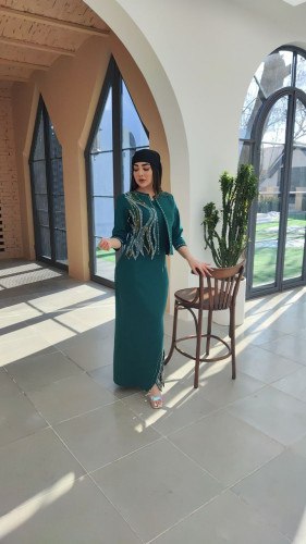 کت سارافون مجلسی نگین کاری شده مدل گیشا