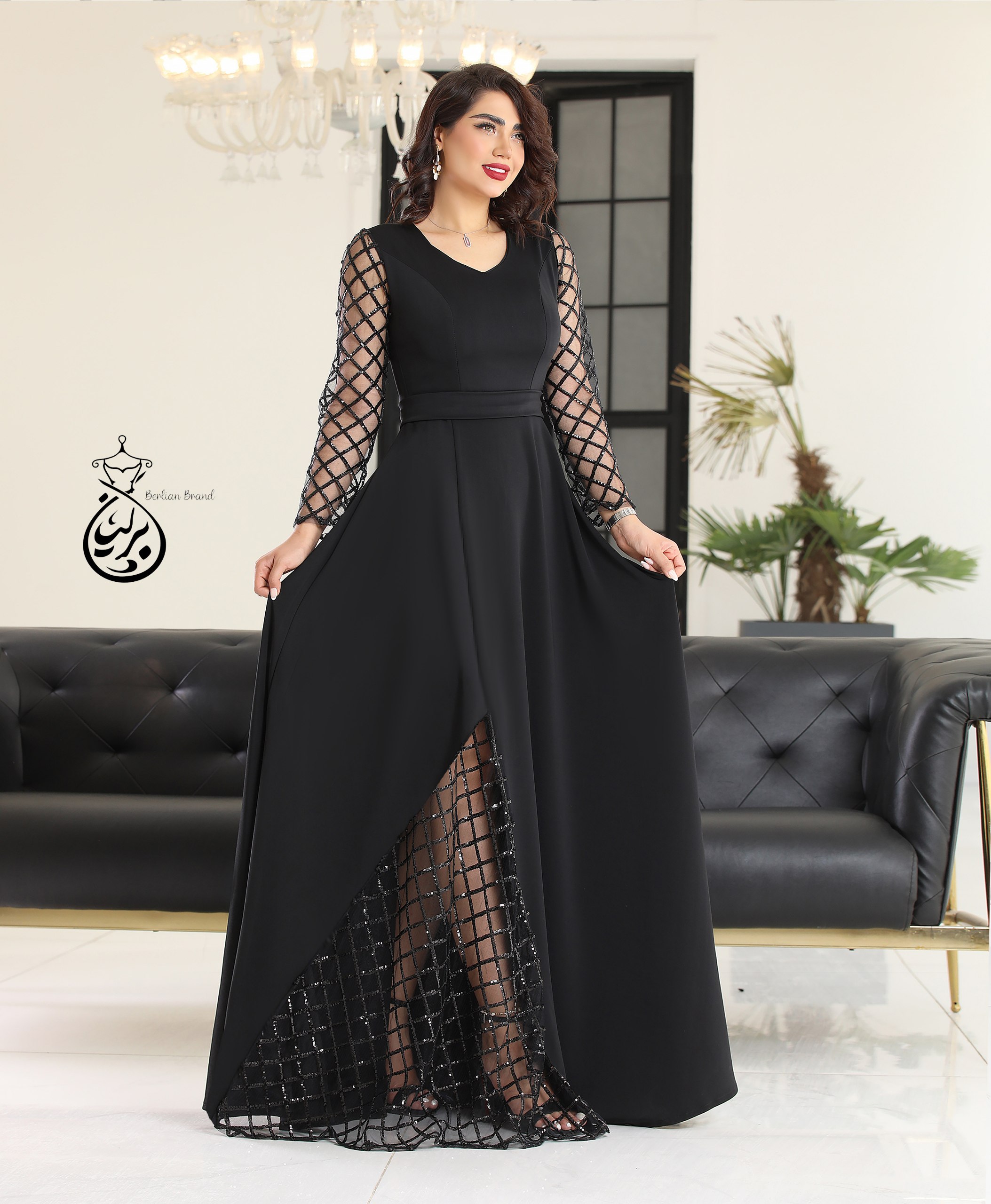 پیراهن ماکسی مجلسی مدل ماهلین