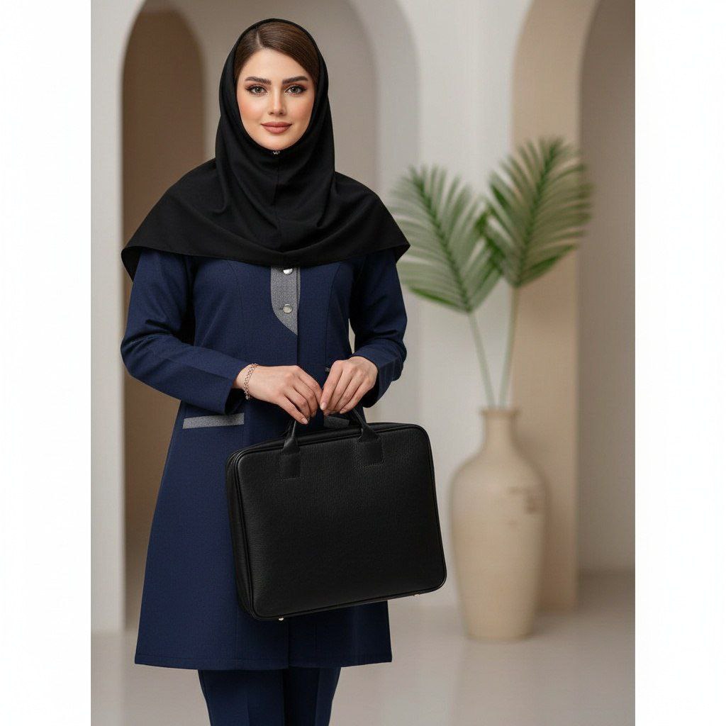 ست مانتو شلوار اداری مدل ترکیبی