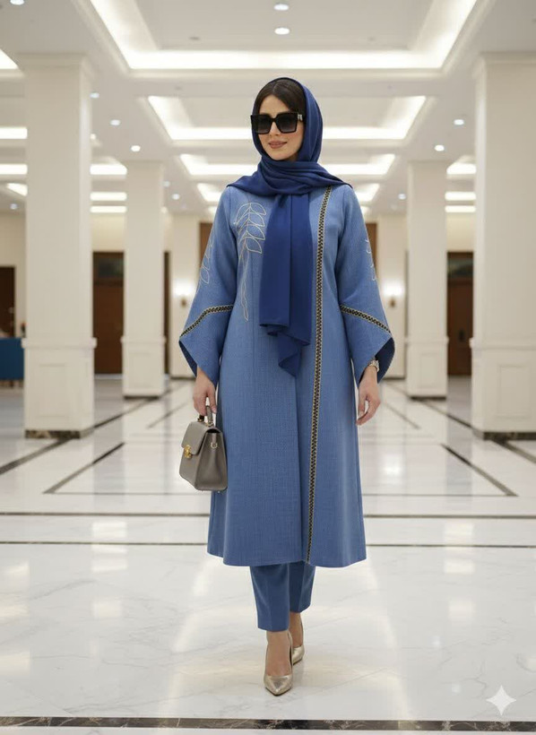 مانتو گلدوزی شده قواره دار
