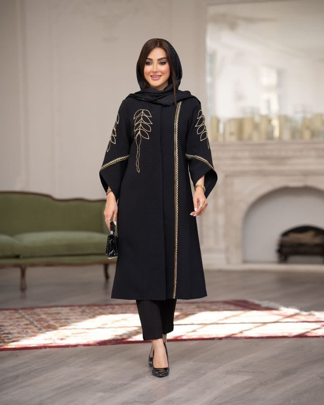 مانتو گلدوزی شده قواره دار