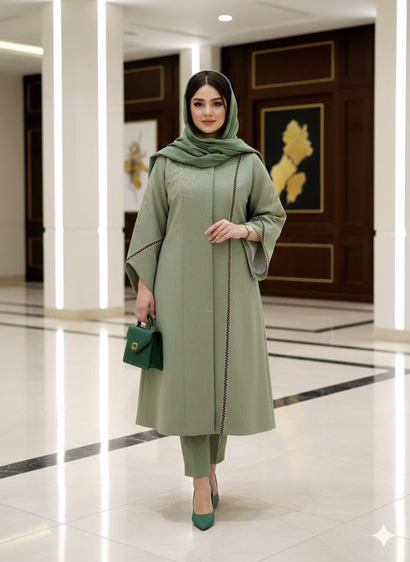 مانتو گلدوزی شده قواره دار