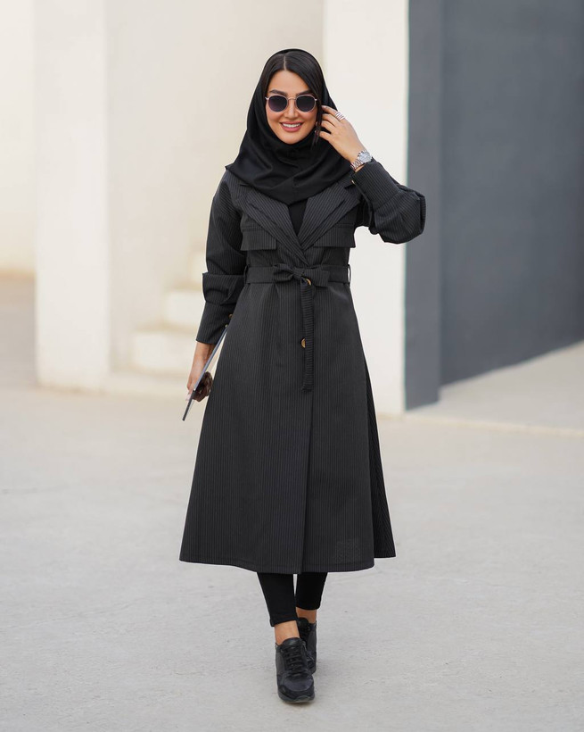 مانتو دیپلمات دو یقه بلند