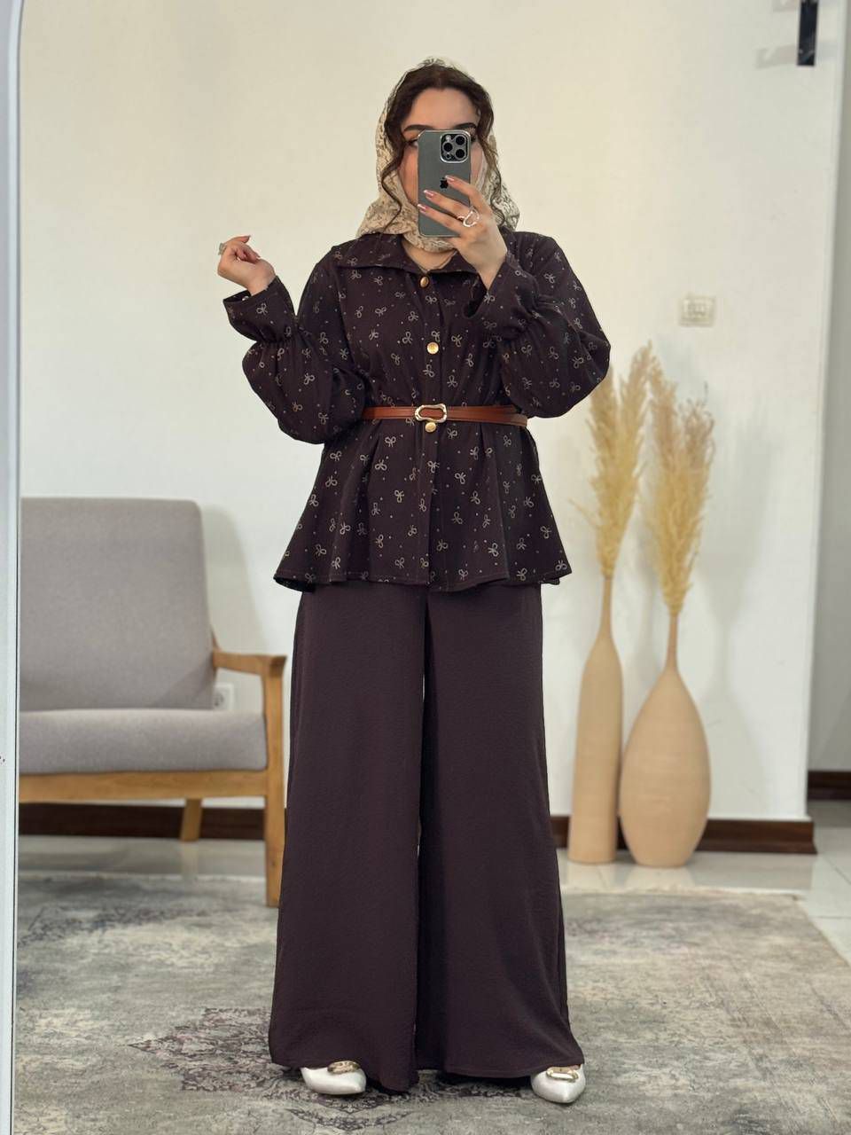 ست شومیز شلوار مدل پاپیون