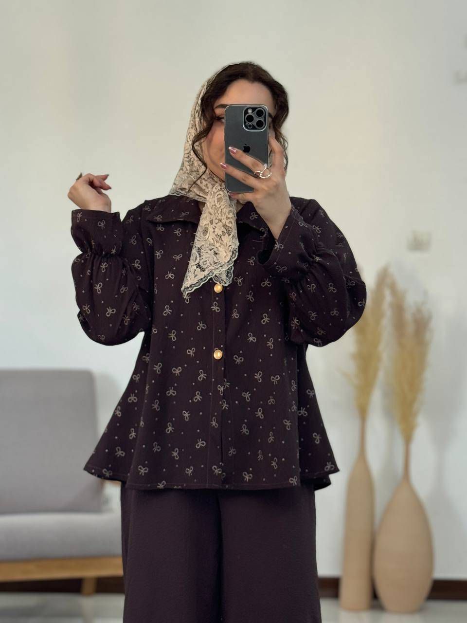 ست شومیز شلوار مدل پاپیون