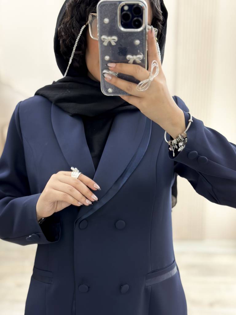 مانتو شلوار اداری ساتن مدل شیما