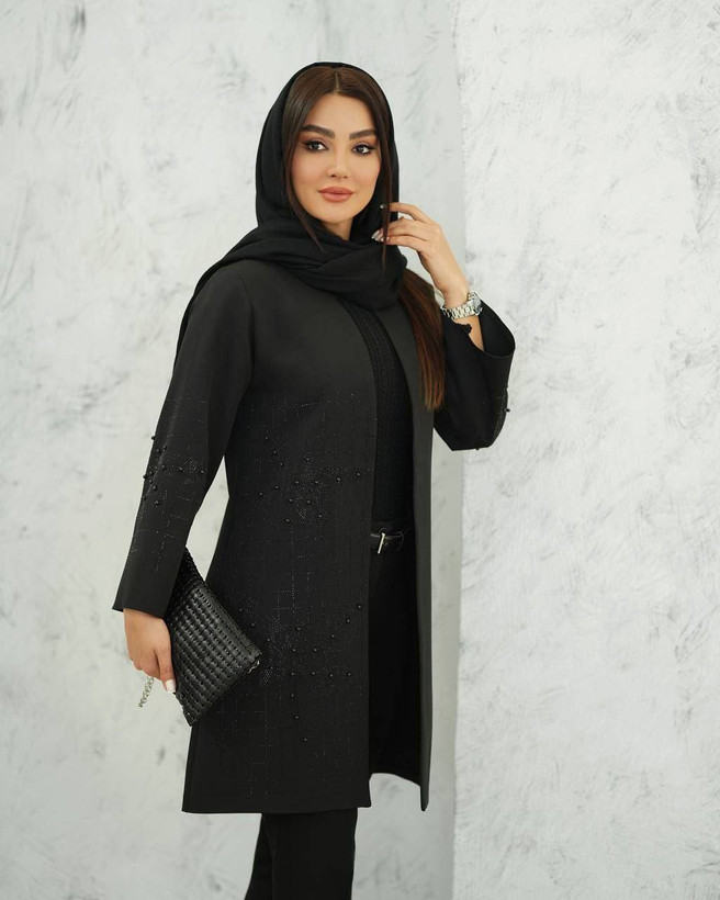 مانتو مجلسی نگین دار مدل مهشید