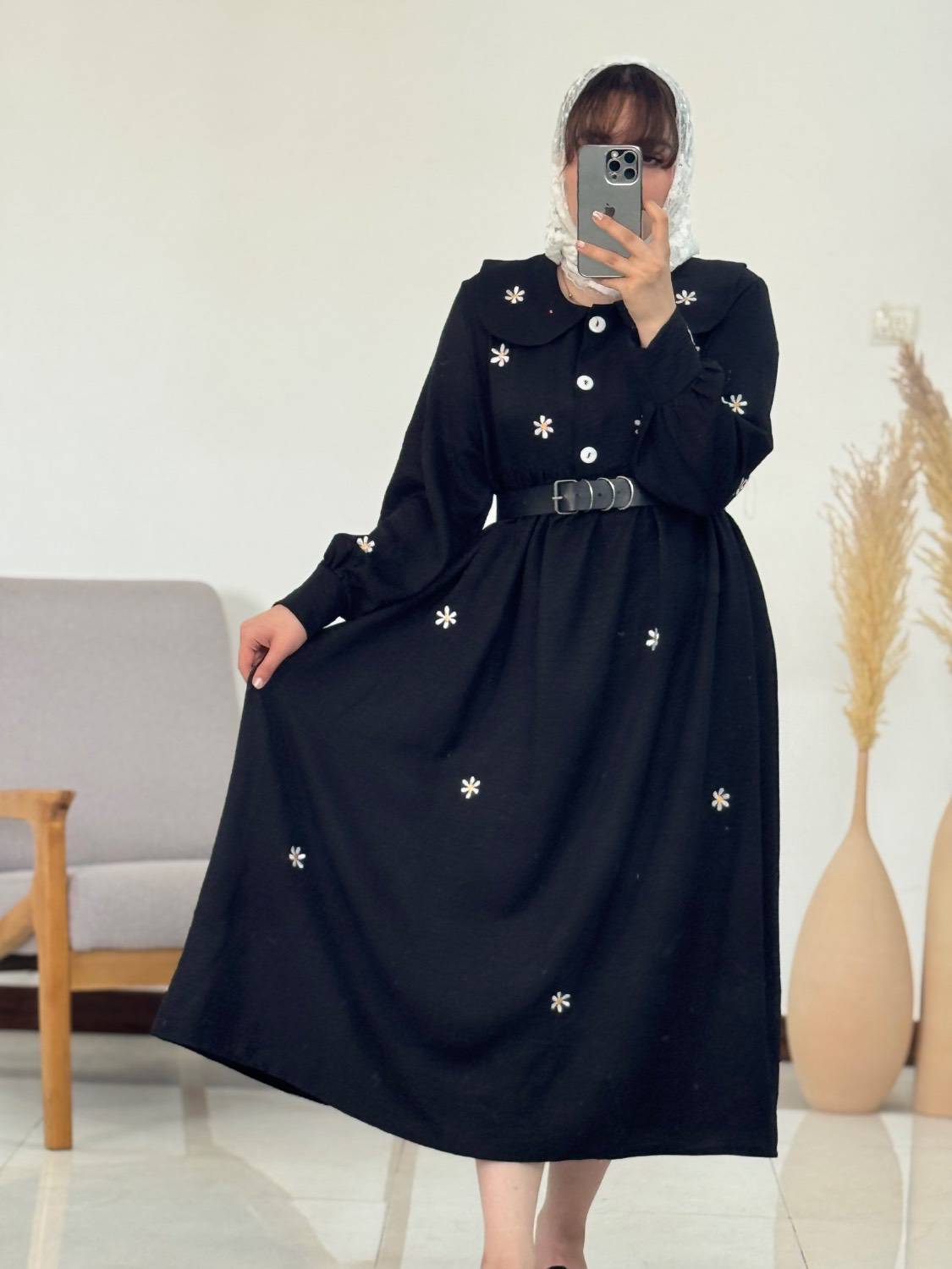 پیراهن گلدوزی بابونه