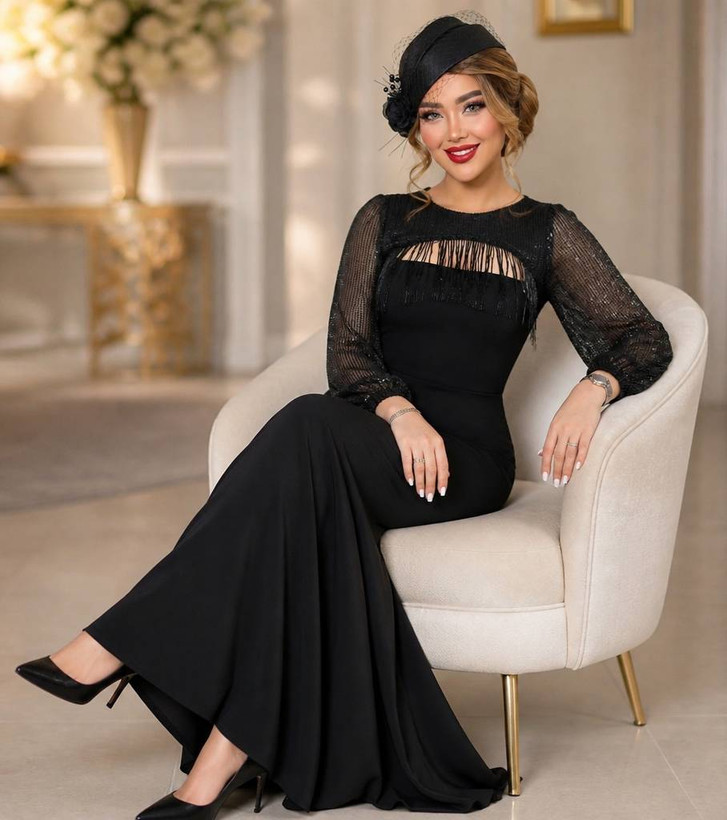 پیراهن ماکسی مجلسی مدل سالومه