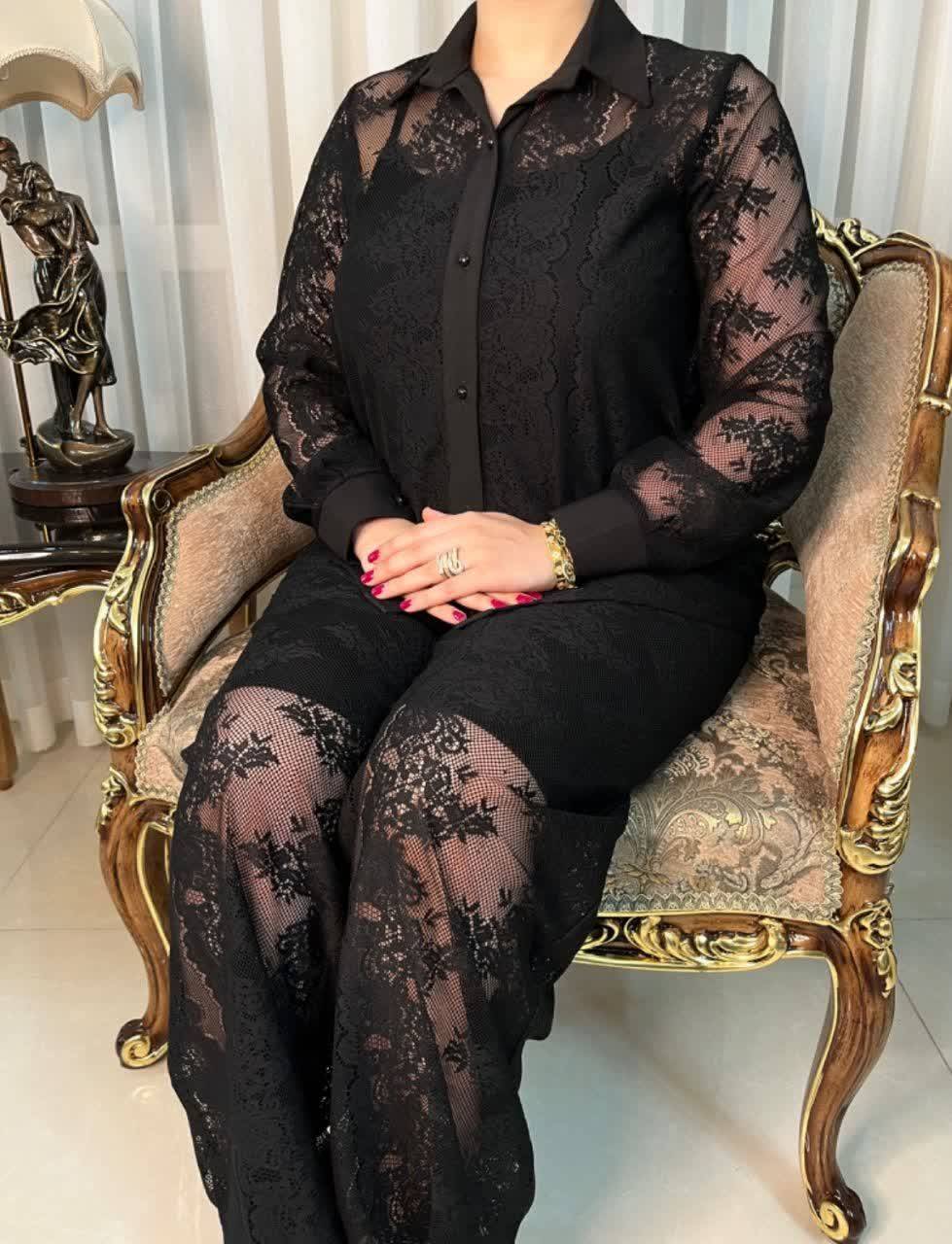 شومیز شلوار مجلسی قواره دار تا سایز ۶۲