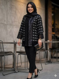 مانتو کتی ترکیبی با ژاکارد