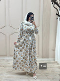 پیراهن ماکسی بلند گلدار مدل اریکا