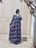 پیراهن ماکسی بلند گلدار مدل اریکا