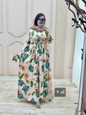 پیراهن ماکسی بلند گلدار مدل اریکا