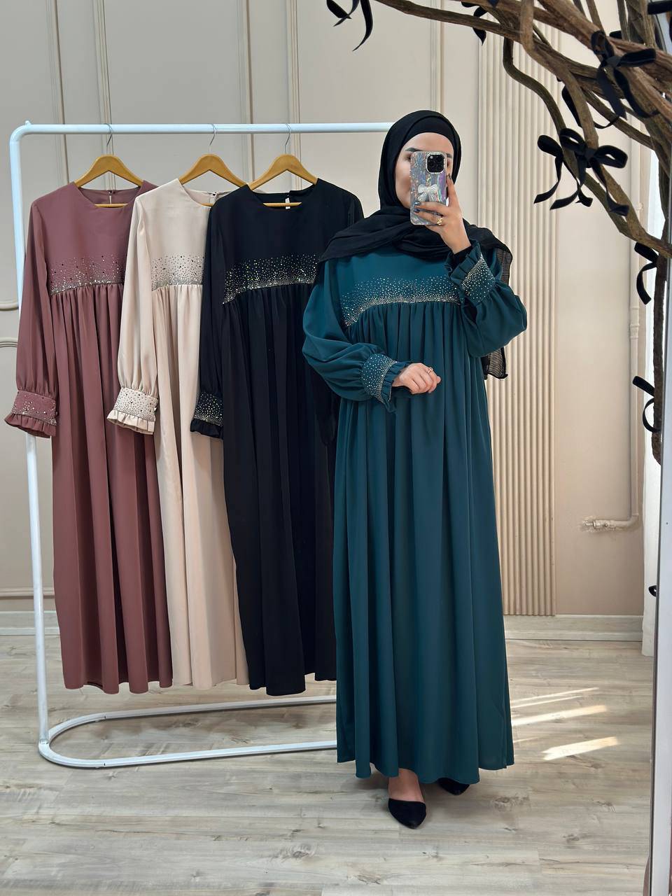 مانتو عبایی نگین