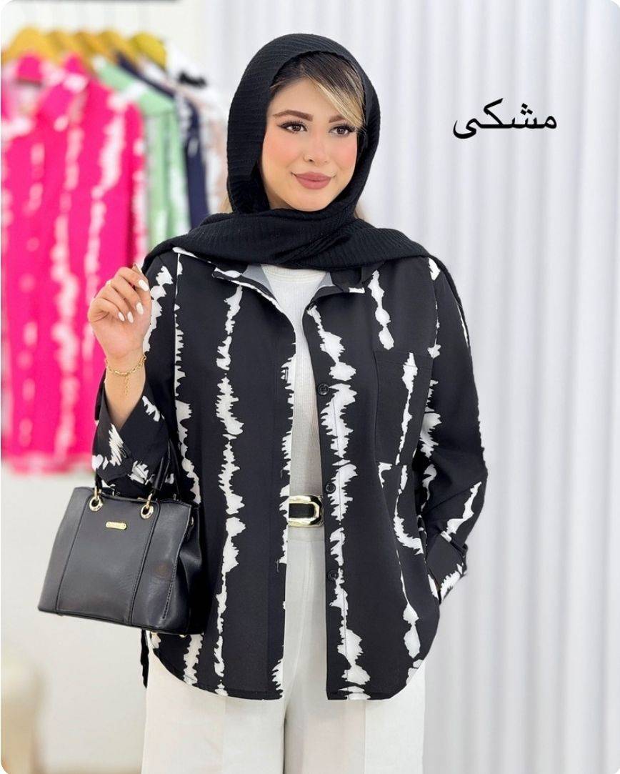 شومیز مانتویی آبرنگی