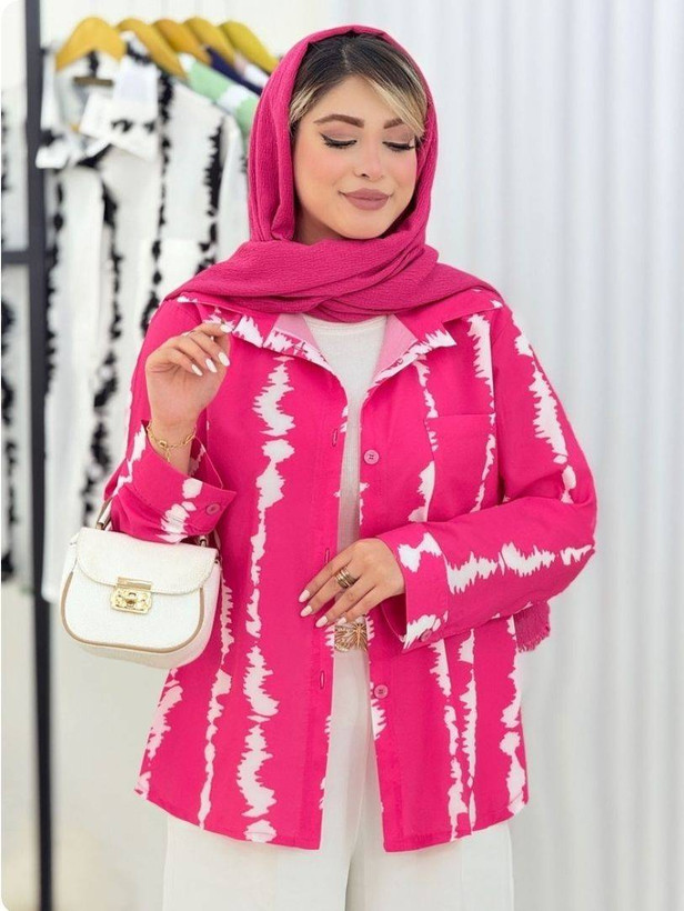 شومیز مانتویی آبرنگی