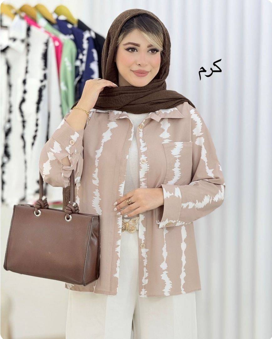 شومیز مانتویی آبرنگی