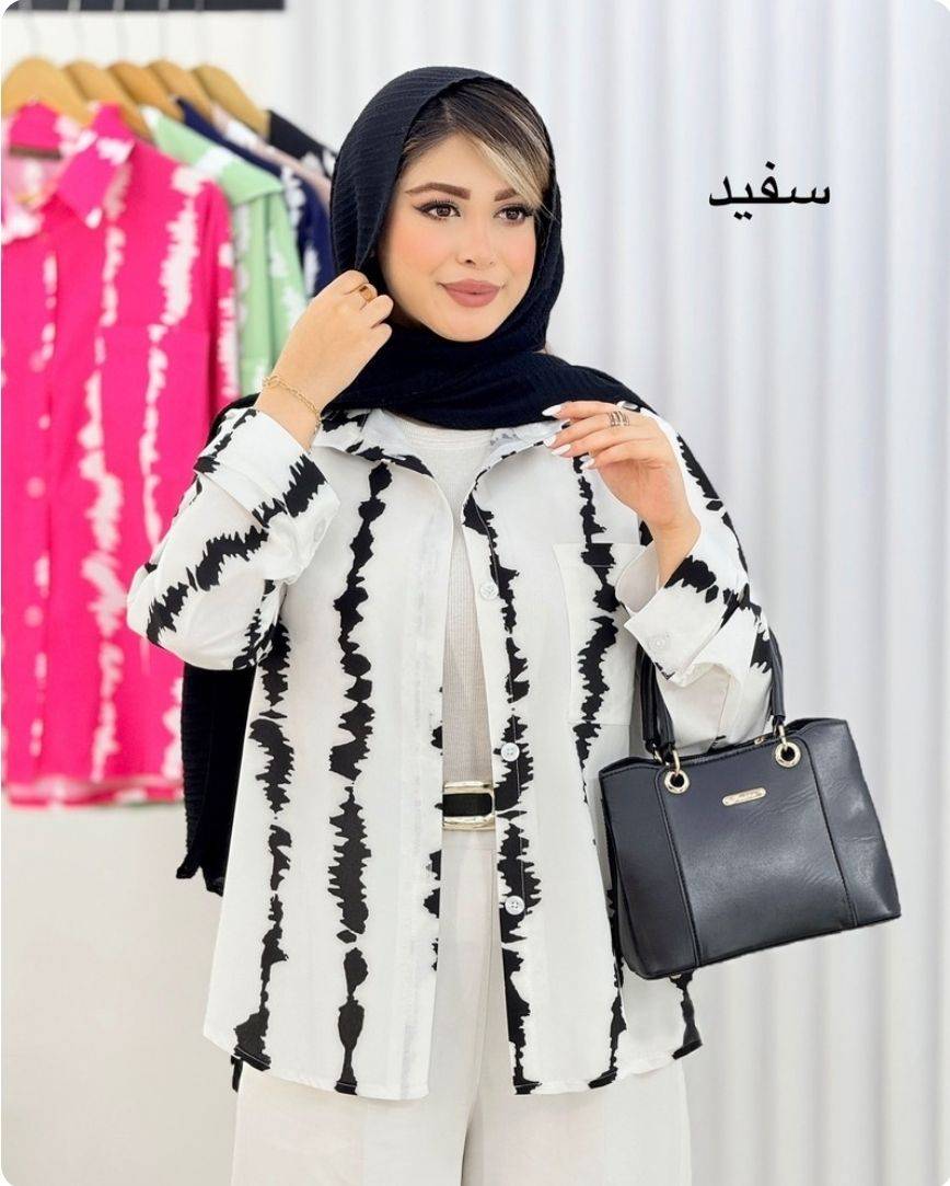 شومیز مانتویی آبرنگی