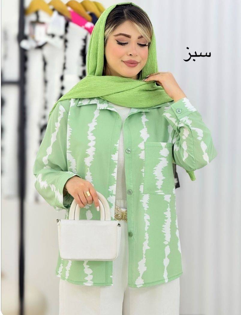 شومیز مانتویی آبرنگی