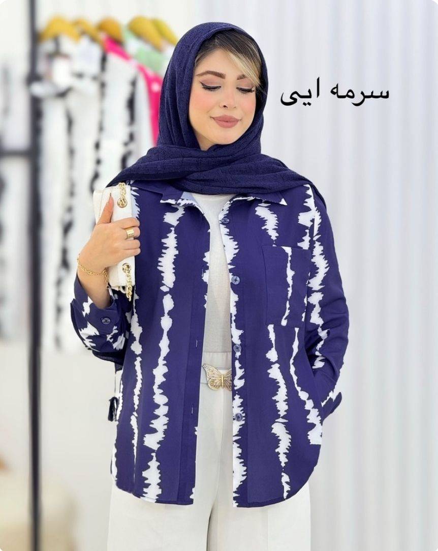 شومیز مانتویی آبرنگی