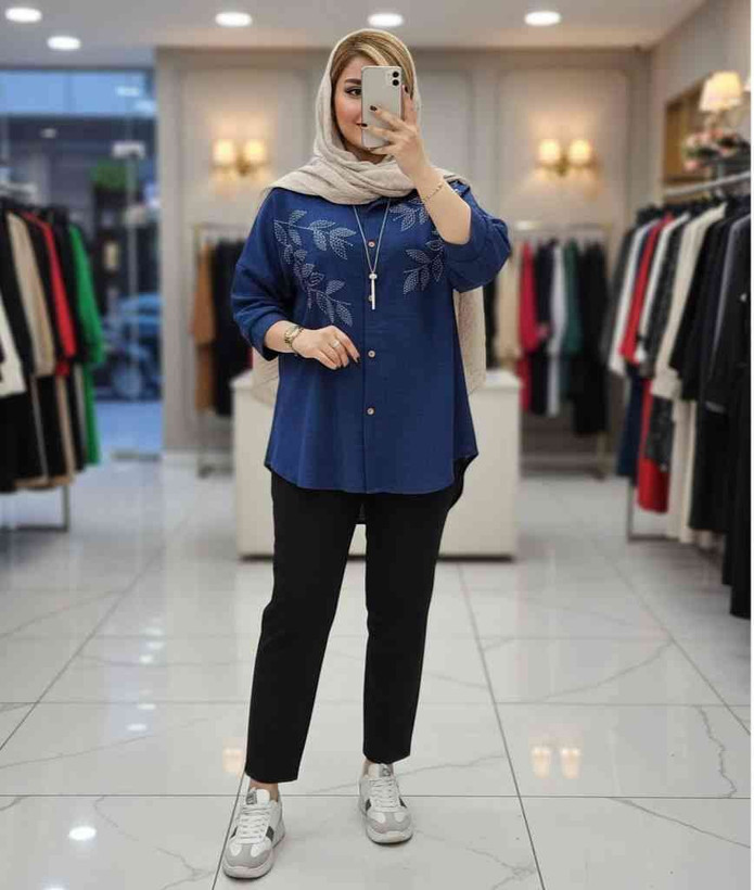 شومیز مانتویی نگین