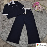 ست تیشرت و شلوار باکسی ترند مدل پولو polo
