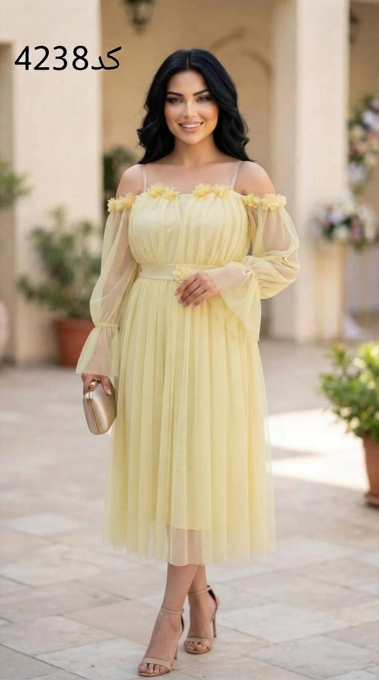 پیراهن ماکسی مجلسی مدل غنچه