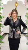کد سارافون مجلسی نگیندار کرپ مازراتی مدل هدیه تا سایز ۵۴