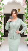 کد سارافون مجلسی نگیندار کرپ مازراتی مدل هدیه تا سایز ۵۴