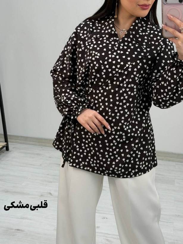 شومیز یقه انگلیسی مدل شادی