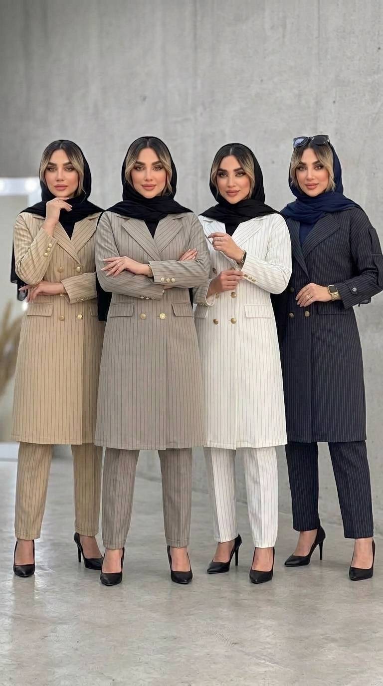 ست مانتو و شلوار اداری مدل حسنا