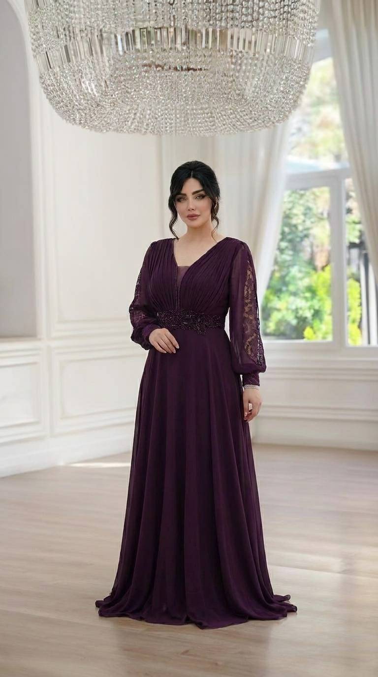 پیراهن ماکسی مجلسی قواره دار تا سایز ۵۲ مدل گلناز